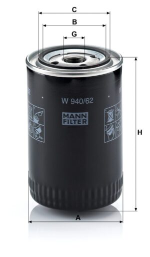 Mann W 940/62 Oil Filter W94062