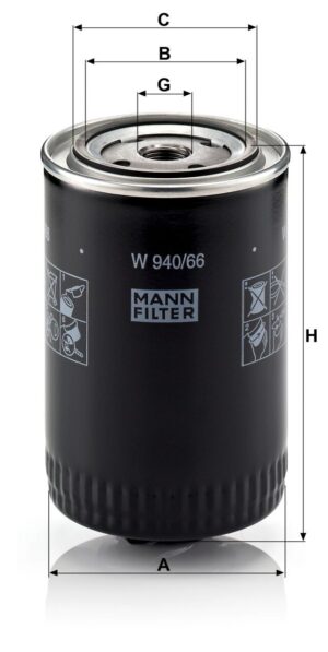 Mann W 940/66 Oil Filter W94066