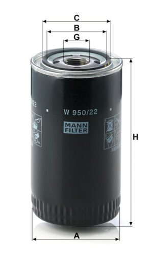 Mann W 950/22 Oil Filter W95022