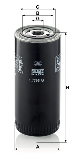 Mann W 962/27 Oil Filter W96227