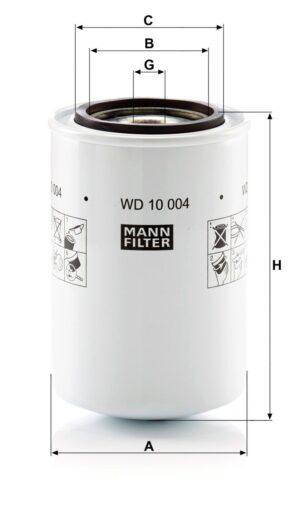 Mann WD 10 004 Hydraulic Oil Filter WD10004