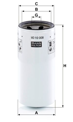 Mann WD 10 008 Hydraulic Oil Filter WD10008