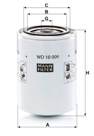 Mann Filter WD 10 009 Hydraulic Filter WD10009
