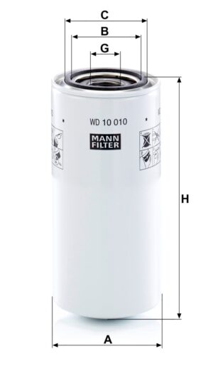 Mann WD 10 010 Hydraulic Oil Filter WD10010