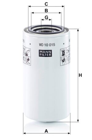 Mann WD 10 015 Hydraulic Oil Filter WD10015