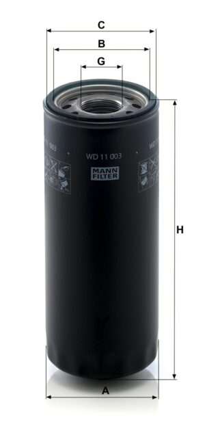 Mann WD 11 003 Hydraulic Oil Filter WD11003