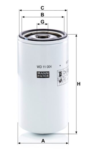 Mann WD 11 004 Hydraulic Oil Filter WD11004