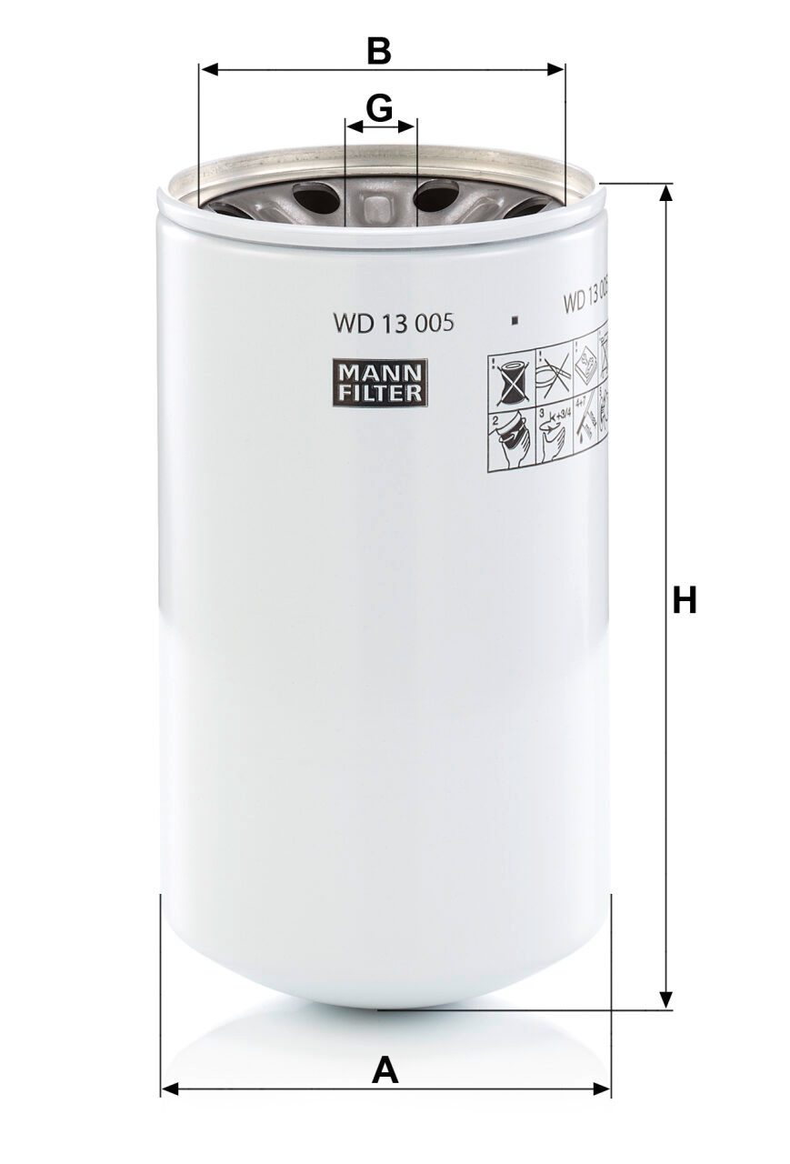 Mann Filter WD 13 005 X Hydraulic Filter WD13005X