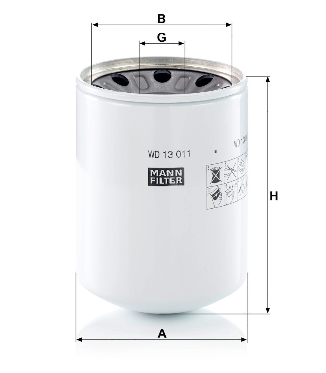 Mann WD 13 011 X Hydraulic Oil Filter WD13011X