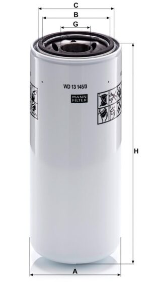 Mann WD 13 145/3 Oil Filter WD131453