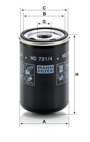 Mann WD 731/4 Oil Filter WD7314