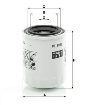 Mann WD 8002 Hydraulic Filter WD8002