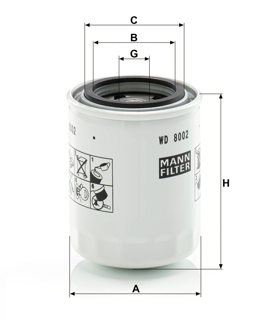 Mann WD 8002 Hydraulic Filter WD8002