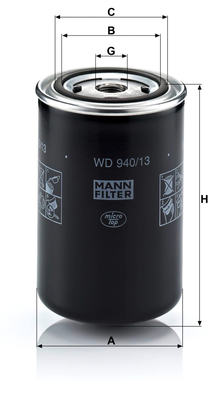 Mann WD 940/13 Oil Filter WD94013