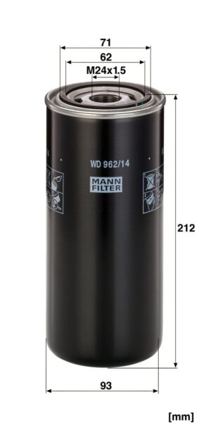 Mann WD 962/14 Oil Filter WD96214