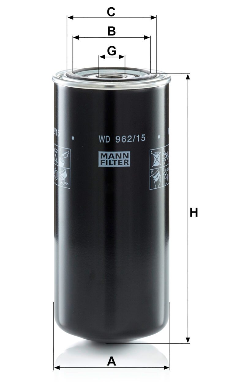 Mann WD 962/15 Oil Filter WD96215