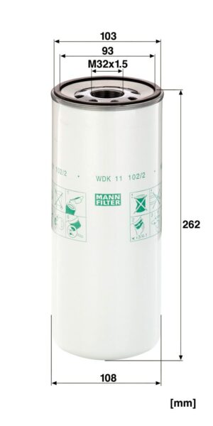 Mann WDK 11 102/2 Fuel Filter WDK111022