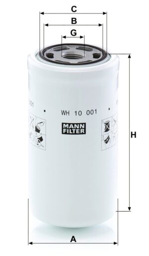 Mann WH 10 001 Hydraulic Filter WH10001