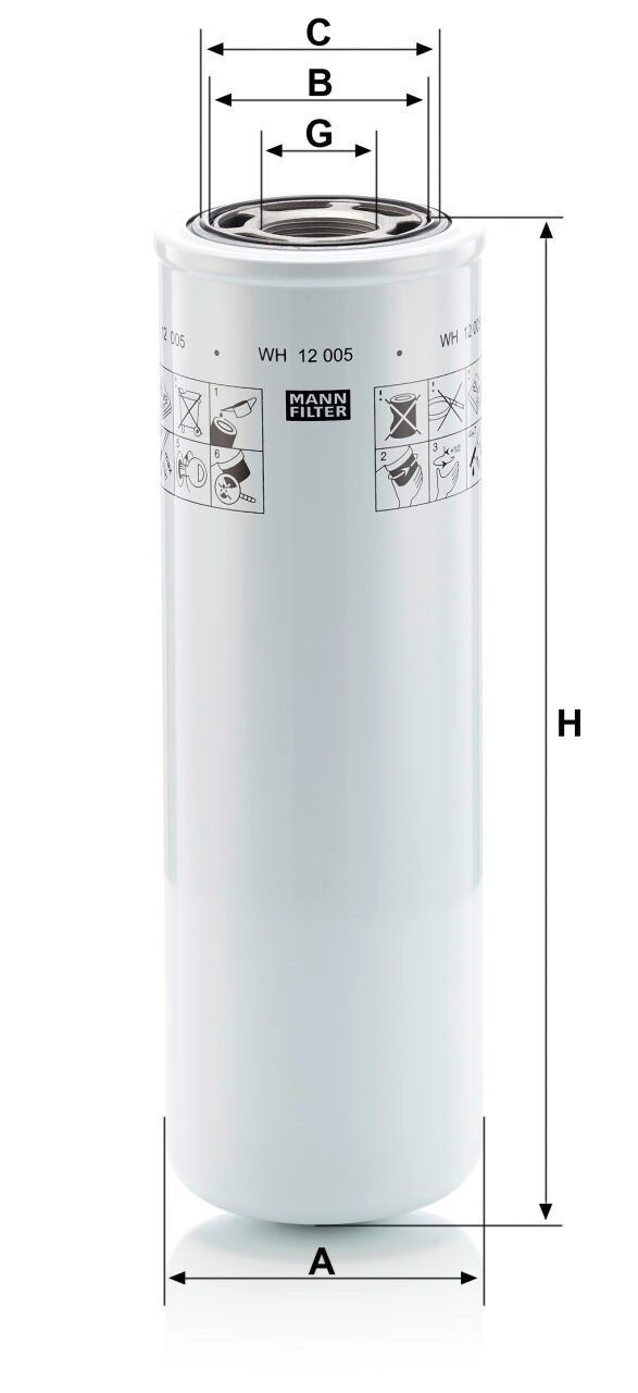 Mann WH 12 005 Hydraulic Filter WH12005
