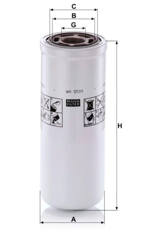 Mann WH 1257/1 Hydraulic Filter WH12571