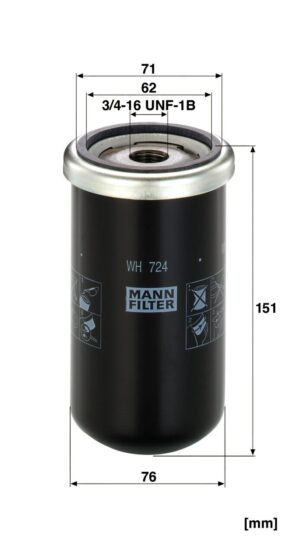 Mann Filter WH 724 Oil Filter WH724