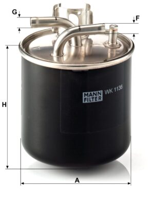 Mann WK 1136 Fuel Filter WK1136