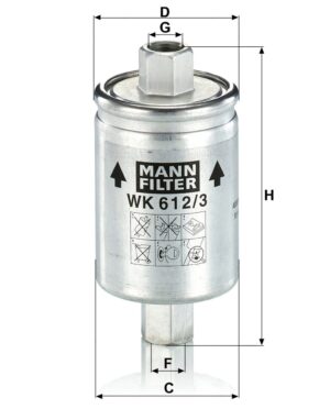 Mann WK 612/3 Fuel Filter WK6123