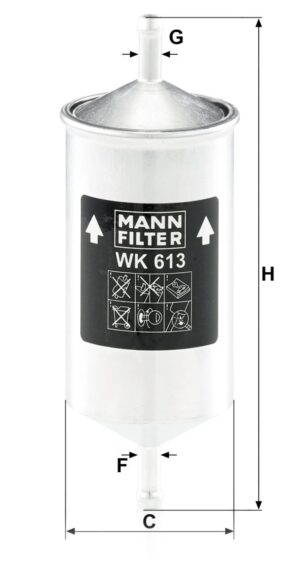 Mann WK 613 Fuel Filter WK613