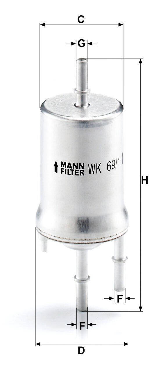 Mann WK 69/1 Fuel Filter WK691