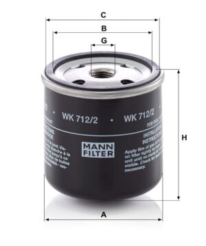 Mann WK 712/2 Fuel Filter WK7122