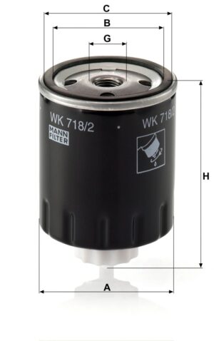 Mann WK 718/2 Fuel Filter WK7182