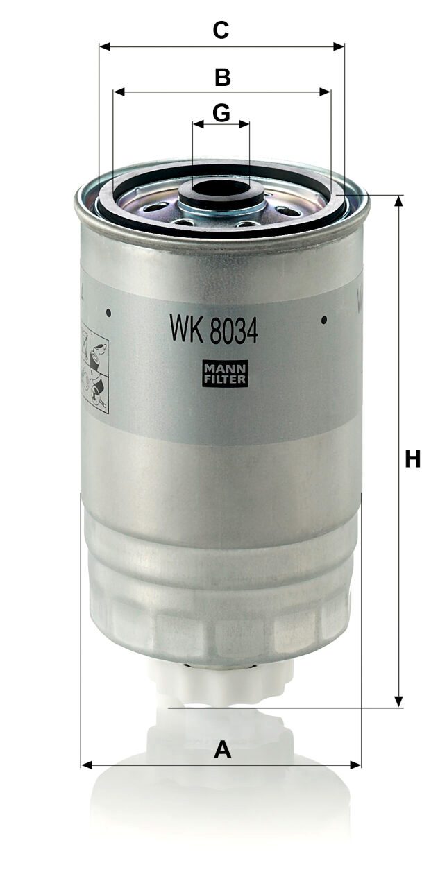 Mann WK 8034 Fuel Filter WK8034