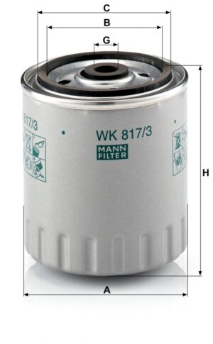 Mann WK 817/3 X Fuel Filter WK8173X