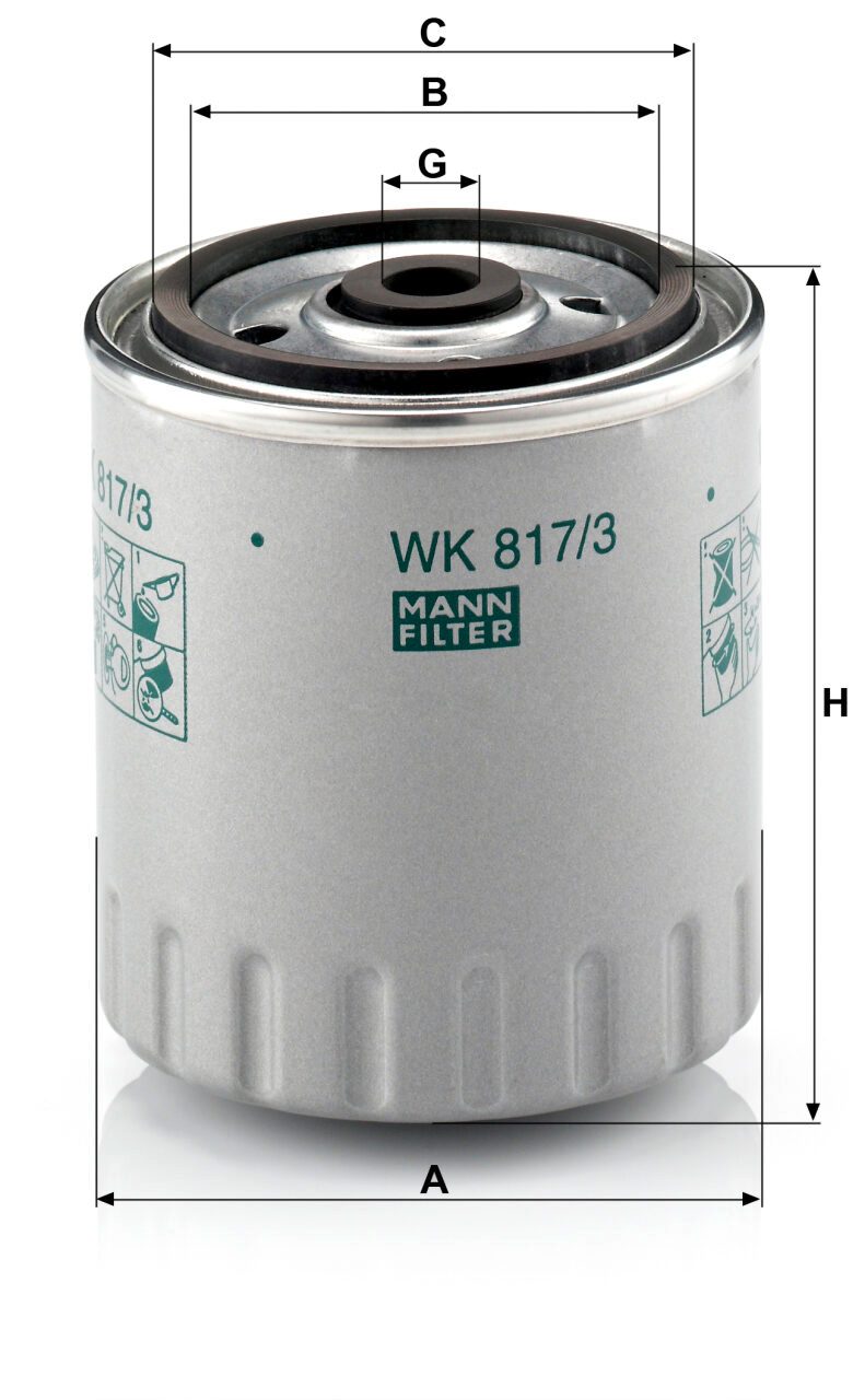 Mann WK 817/3 X Fuel Filter WK8173X
