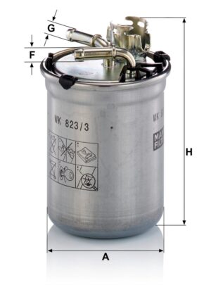 Mann WK 823/3 X Fuel Filter WK8233X