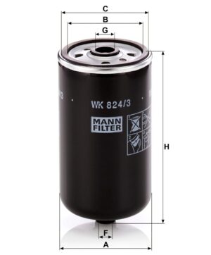 Mann WK 824/3 Fuel Filter WK8243
