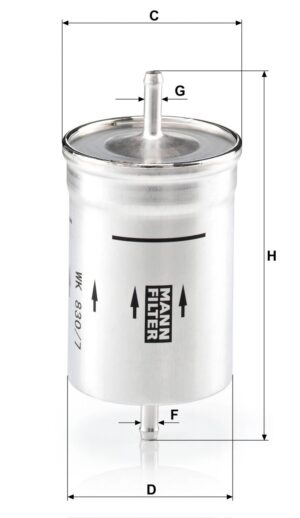 Mann WK 830/7 Fuel Filter WK8307