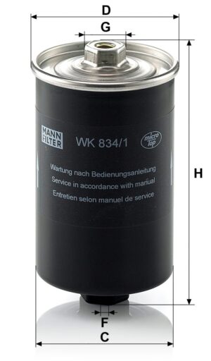 Mann WK 834/1 Fuel Filter WK8341