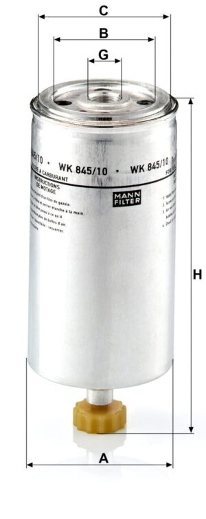 Mann WK 845/10 Fuel Filter WK84510