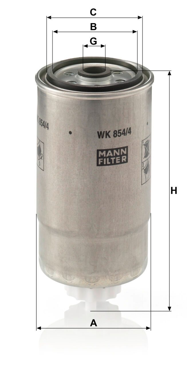 Mann WK 854/4 Fuel Filter WK8544