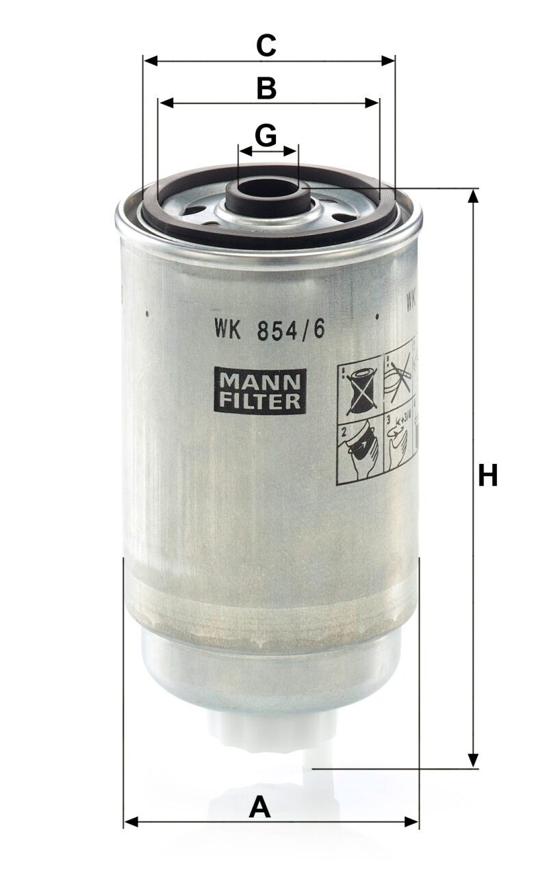 Mann WK 854/6 Fuel Filter WK8546