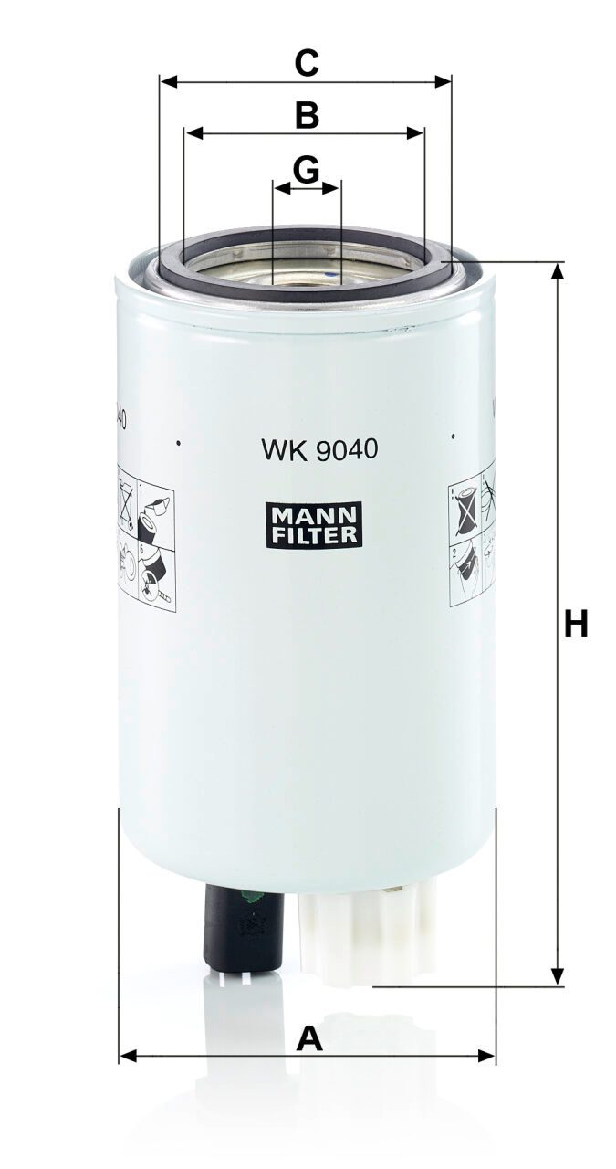 Mann WK 9040 Fuel Filter WK9040