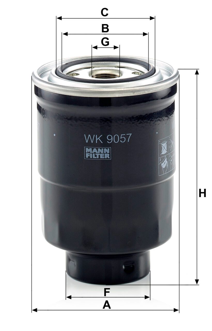 Mann WK 9057 Z Fuel Filter WK9057Z