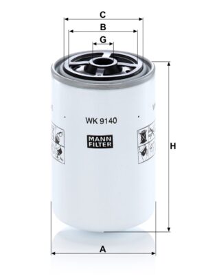 Mann WK 9140 Fuel Filter WK9140