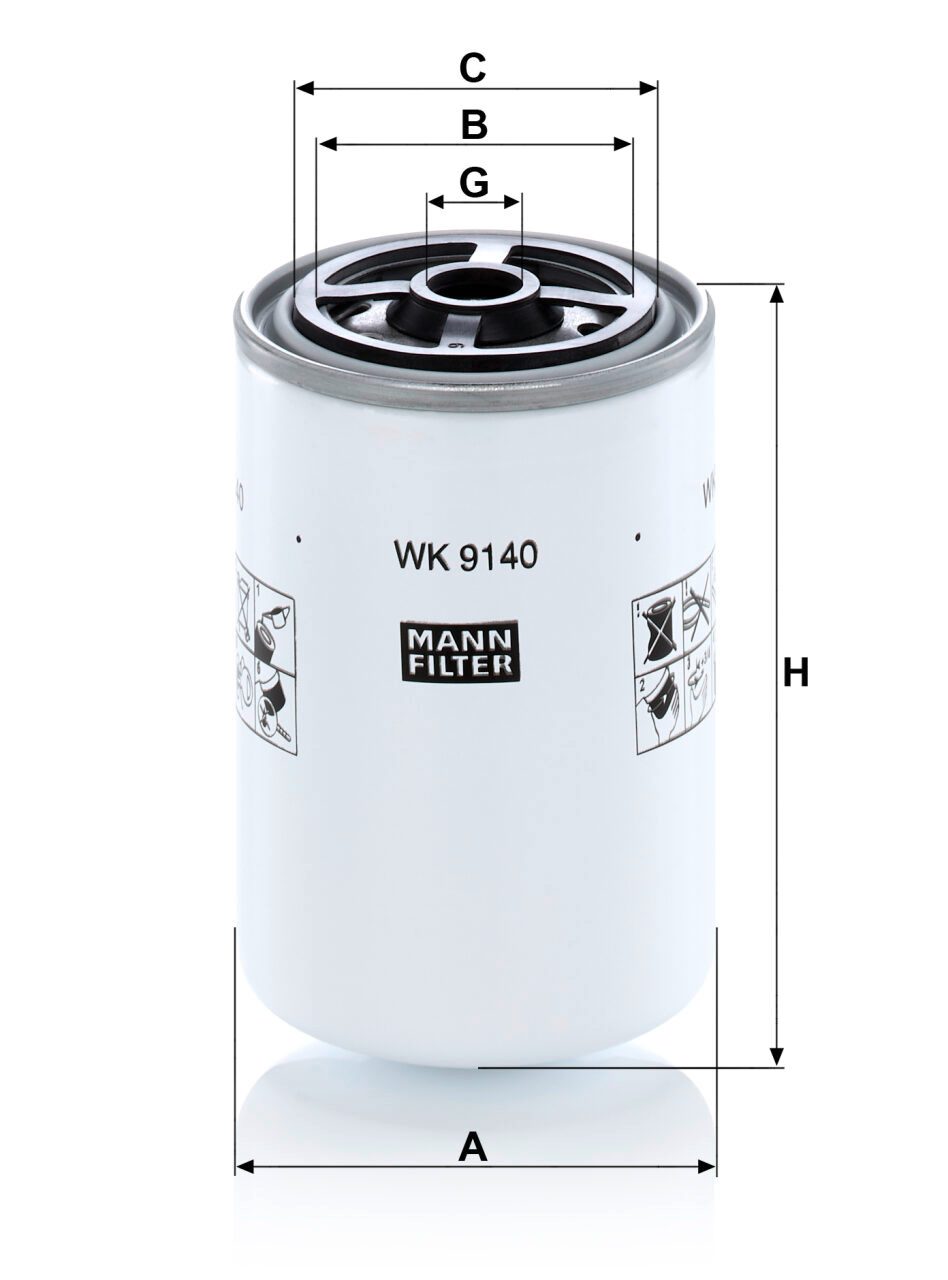 Mann WK 9140 Fuel Filter WK9140
