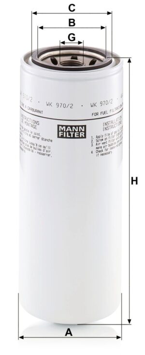 Mann WK 970/2 Fuel Filter WK9702