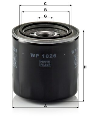 Mann WP 1026 Oil Filter WP1026