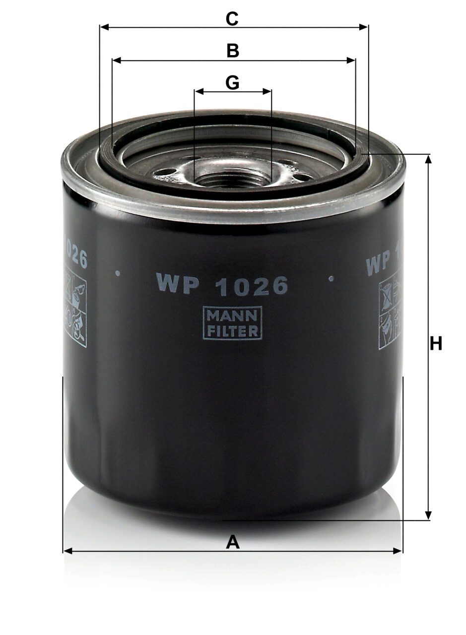 Mann WP 1026 Oil Filter WP1026