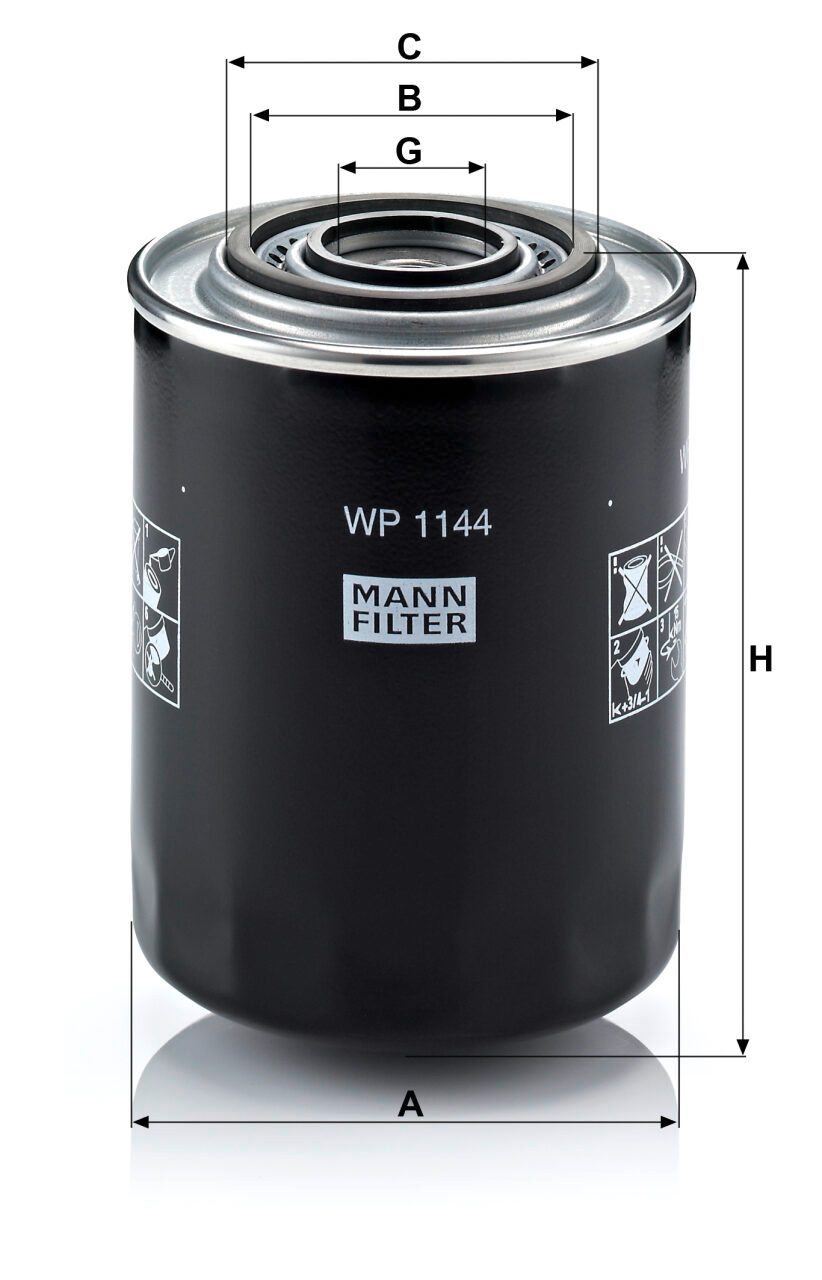 Mann WP 1144 Oil Filter WP1144