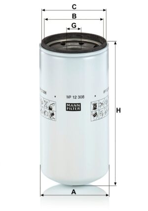 Mann WP 12 308 Oil Filter WP12308